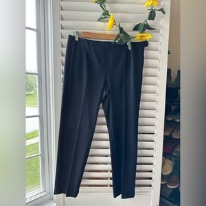 Talbots Bi-Stretch Side Zip Straight Leg Navy Pants with Curvy Fit